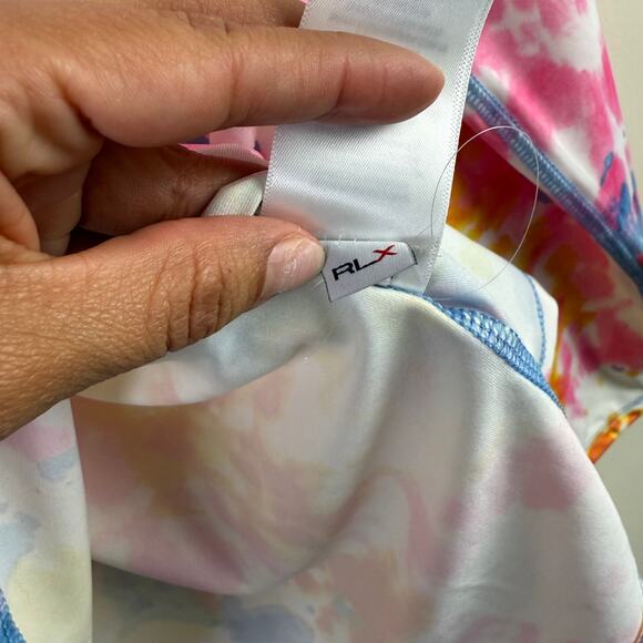 NWT RLX Ralph Lauren‎ Women's Stretch Quarter-Zip Jersey Pullover Sandy Lane XL - Picture 6 of 9